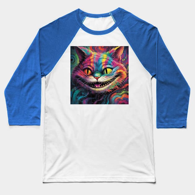 We're all mad here. Baseball T-Shirt by TheWombatsDen